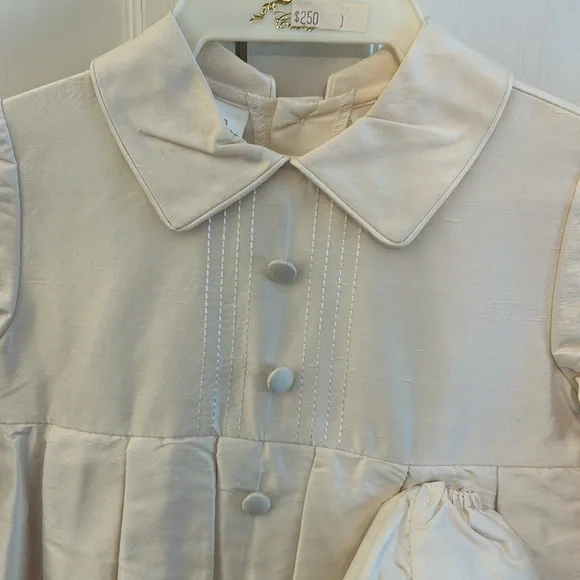 Pure Silk Traditional Classic Heirloom Baptism Christening Outfit New with Tags - Picture 8 of 11
